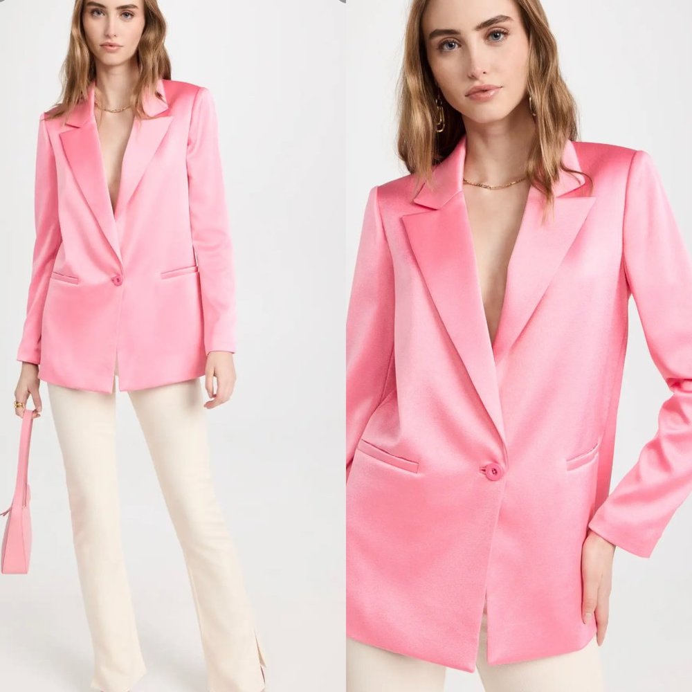Alice + olivia denny notch button satin boyfriend blazer FINAL PRICE - Picture 4 of 9
